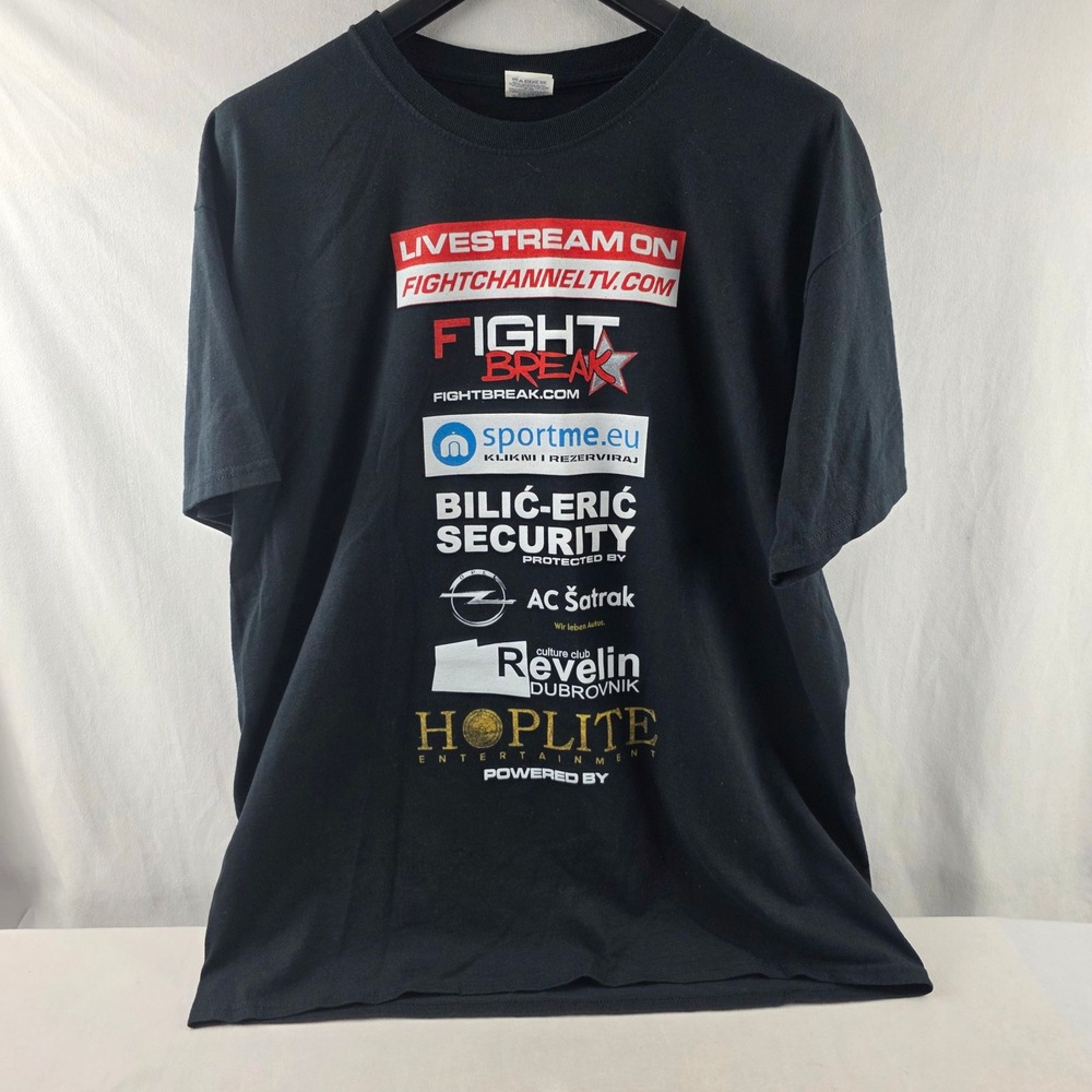 Vintage promotional mixed martial arts event"Fight Break," "Bilić-Eric," "FFC"